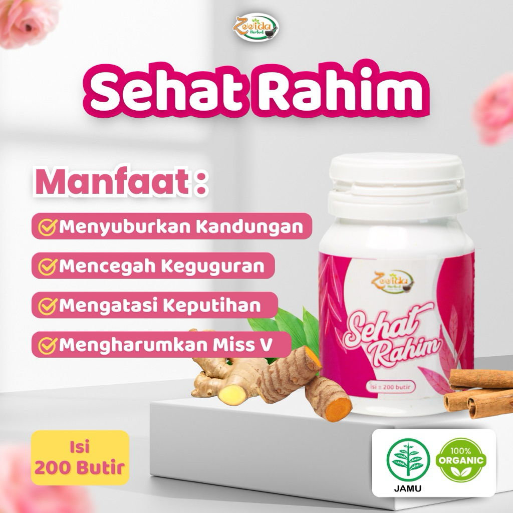 Sehat Rahim Kapsul Herbal Penyubur Kandungan Solusi Rahim Kering Mengatasi Radang Rahim