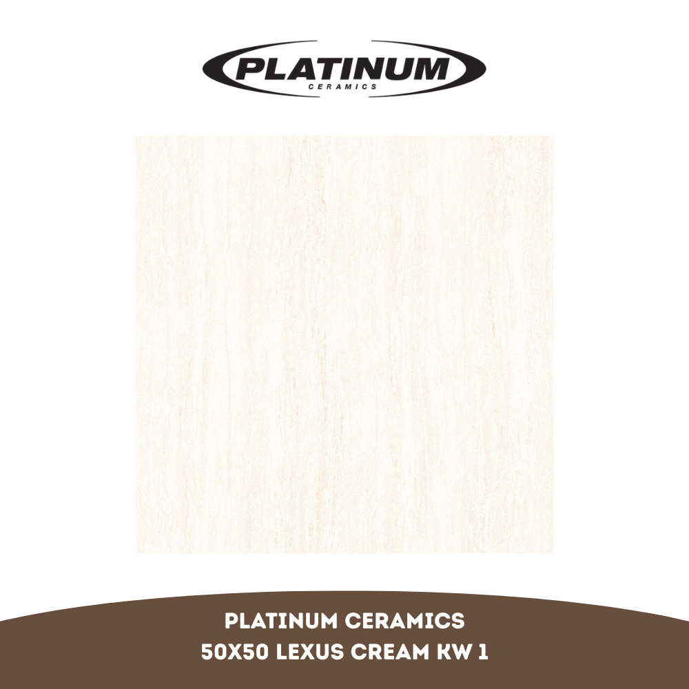 Keramik Platinum Lexus Cream 50X50 KW 1 per Box (Isi 4 Lembar / 1 m²)
