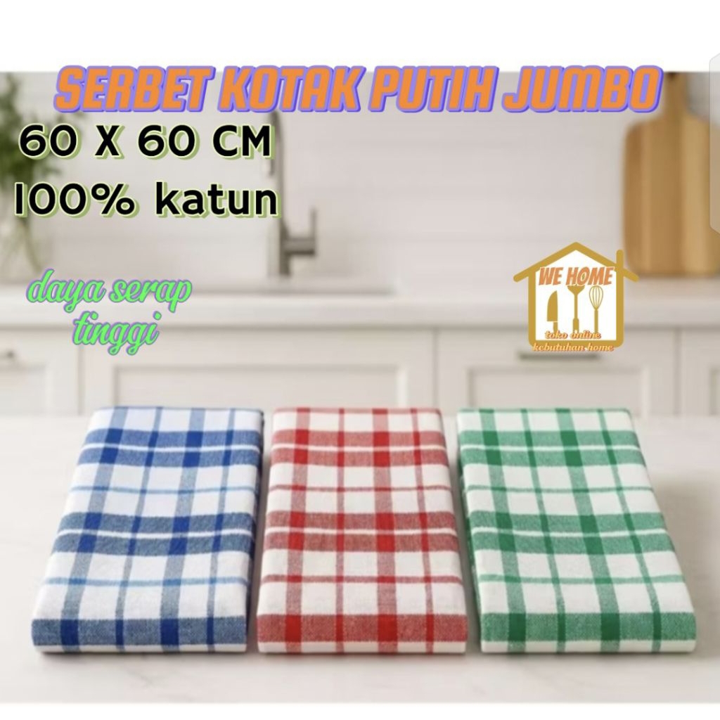 SERBET KOTAK SALUR JUMBO ukuran 60 x 60 cm
