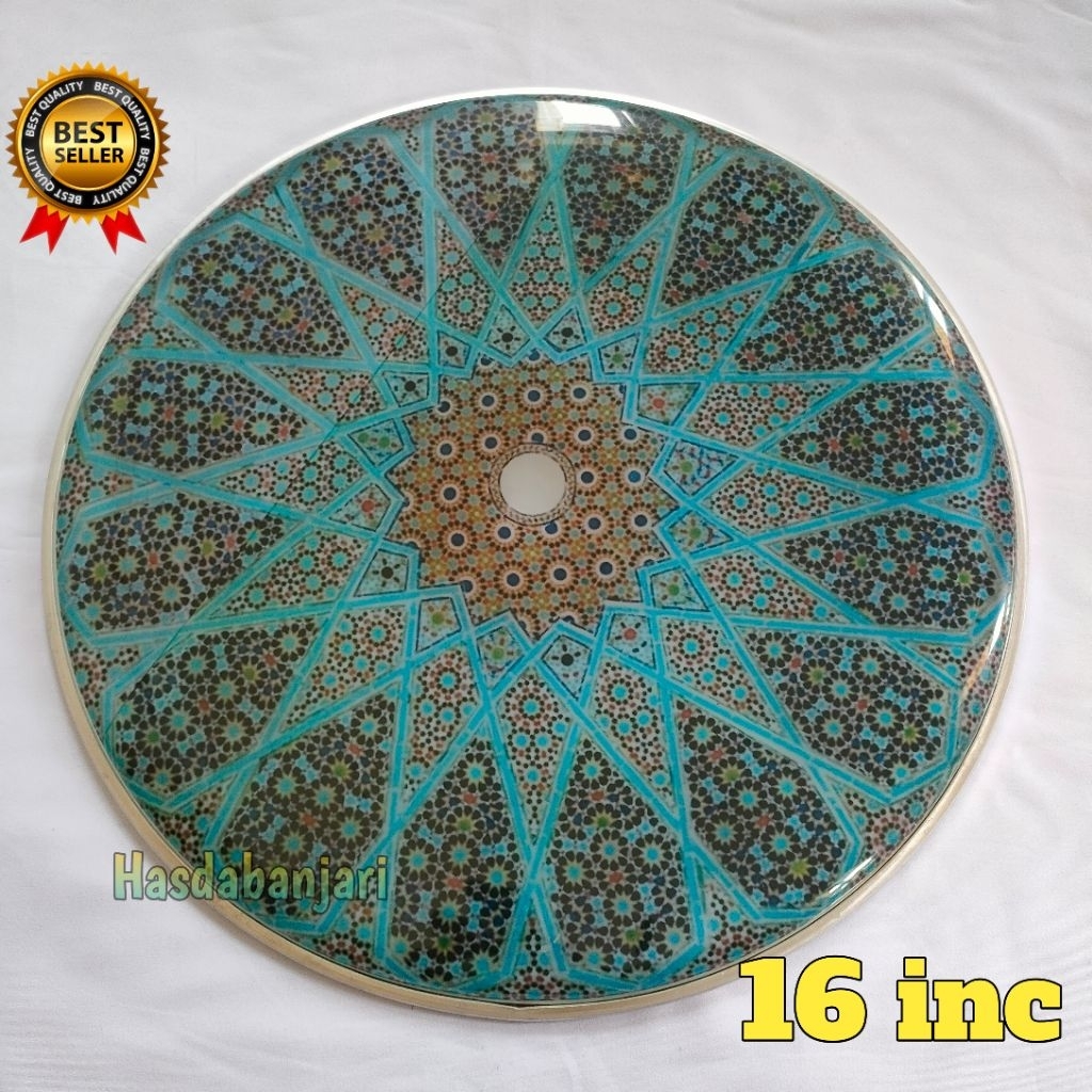 Mika bass Hadroh 16 inch motif elegan diameter 40 cm