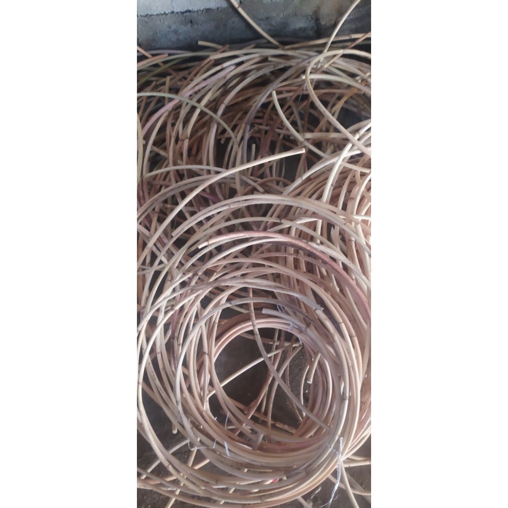 rotan 1 kg kerajinan rotan bahan untuk kaki dan pintu sangkar bulat