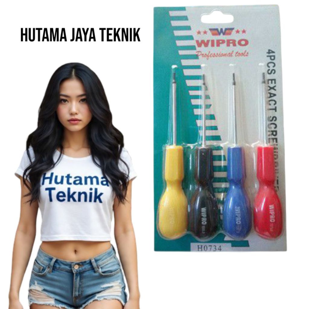 WIPRO Obeng Hp Bintang 6 set 4 pcs