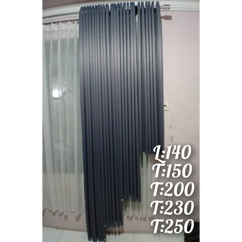 Oliver Syahdu Gorden Blackout Gorden Pintu Gorden Jendela 3 Varian Warna 12 Smokring 6 Gelombang