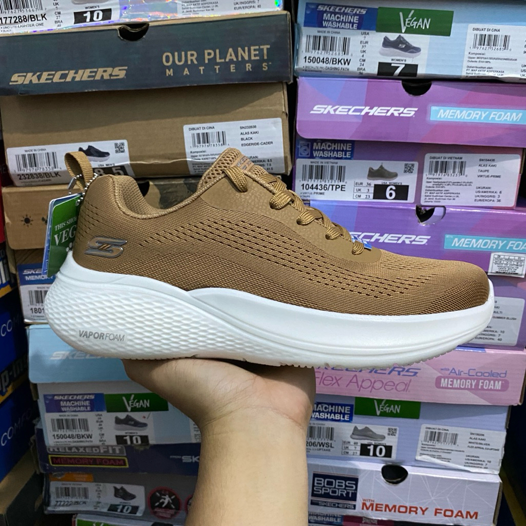 (size 41) SEPATU SKECHERS BOBS INFINITY VAPOR EXACT CHESTNUT