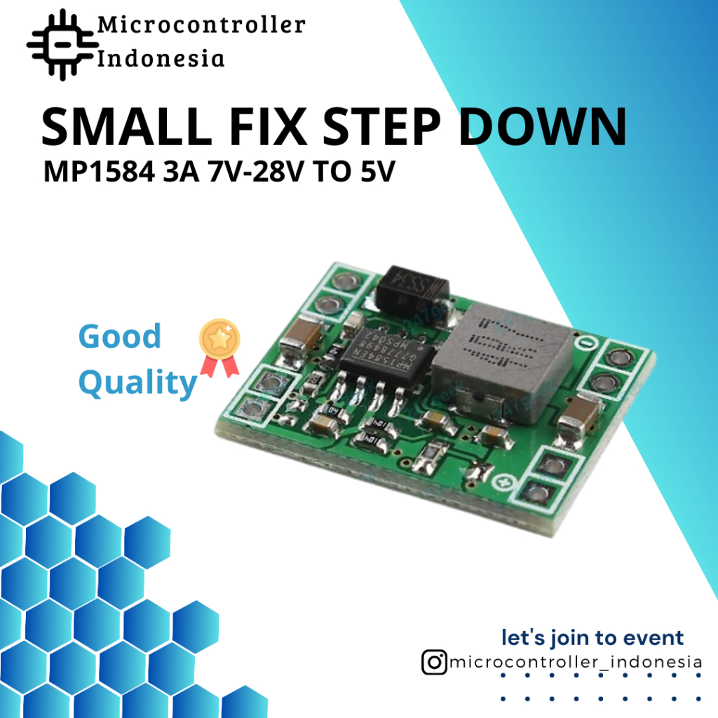 MP1584 SMALL STEP DOWN DC 3A 7V-28V  MODULE