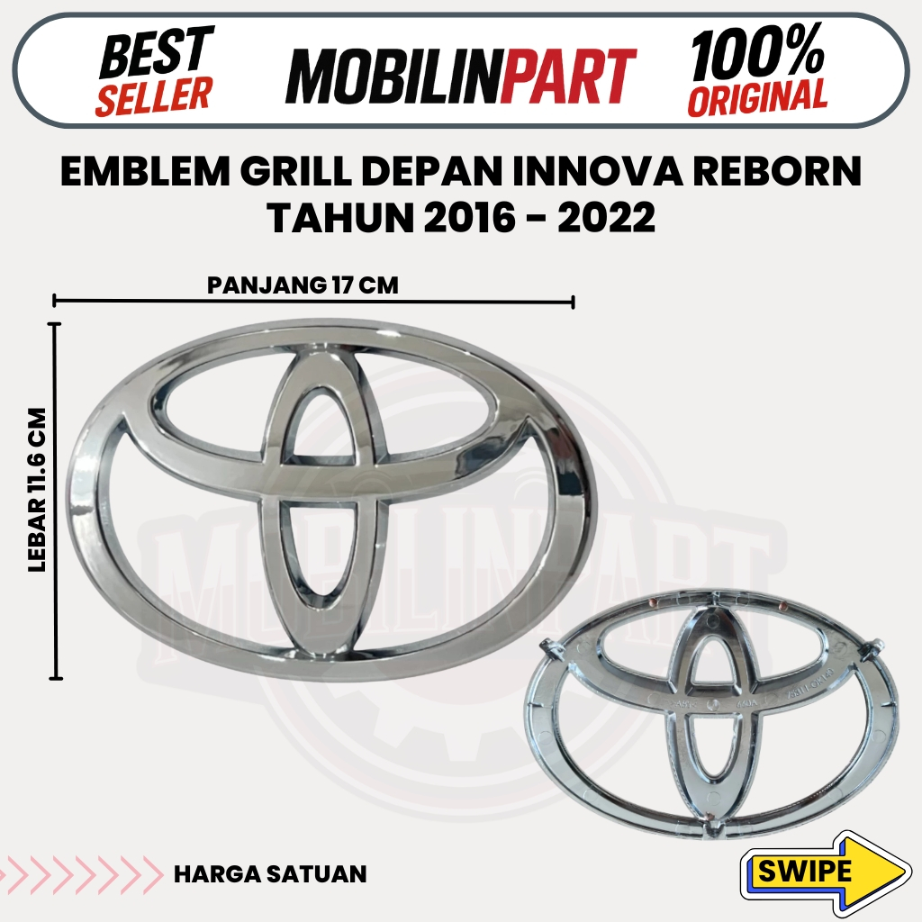 Logo Grill Depan Innova Reborn 2016 - 2022 Original