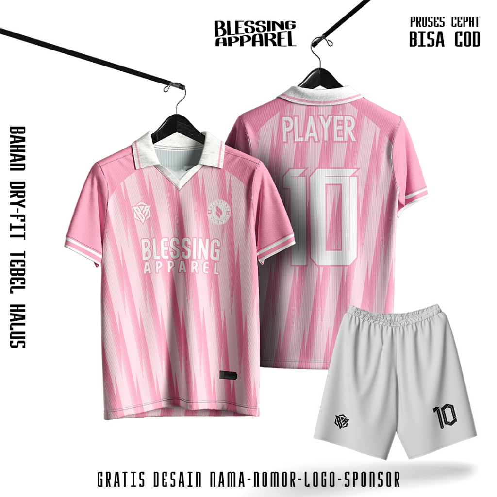Jersey Futsal / Jersey Bola Pink / jersey cewek / Jersey kelas keren full printing