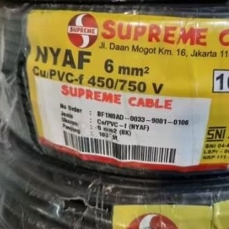 KABEL SERABUT TUNGGAL NYAF 1X6MM SUPREME