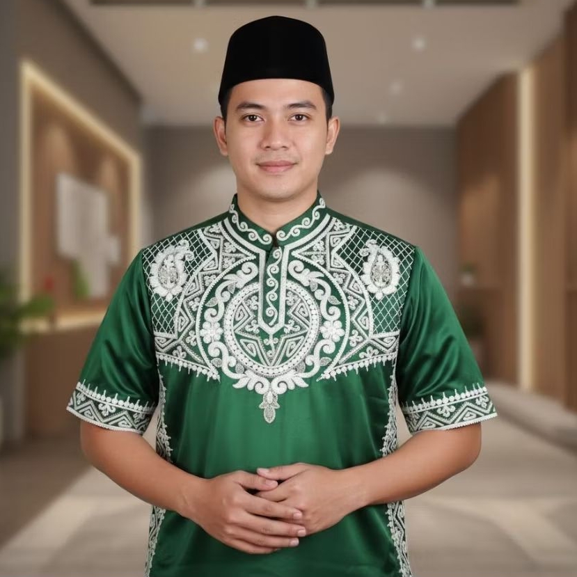 Koko Bordir Pria Corneli Timbul Koko Muslim Dewasa Koko Muslim Anak Koko Bordir Mewah Koko Lengan Pe