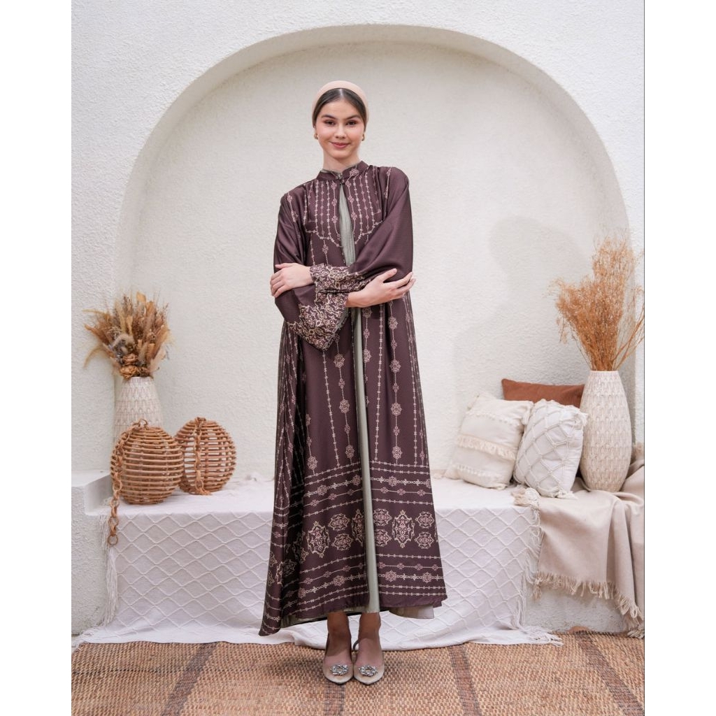 HL Naraya Dress Gamis Lebaran Murah Set Baru