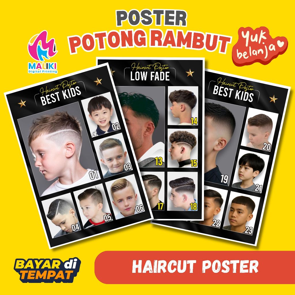 HAIRCUT POSTER PRIA MODEL GAYA RAMBUT TERBAIK