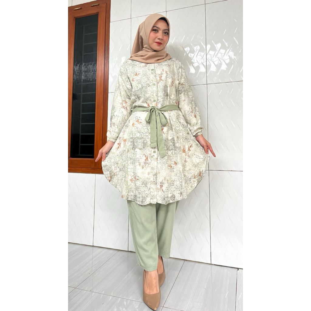 setelan tunik rayon premium