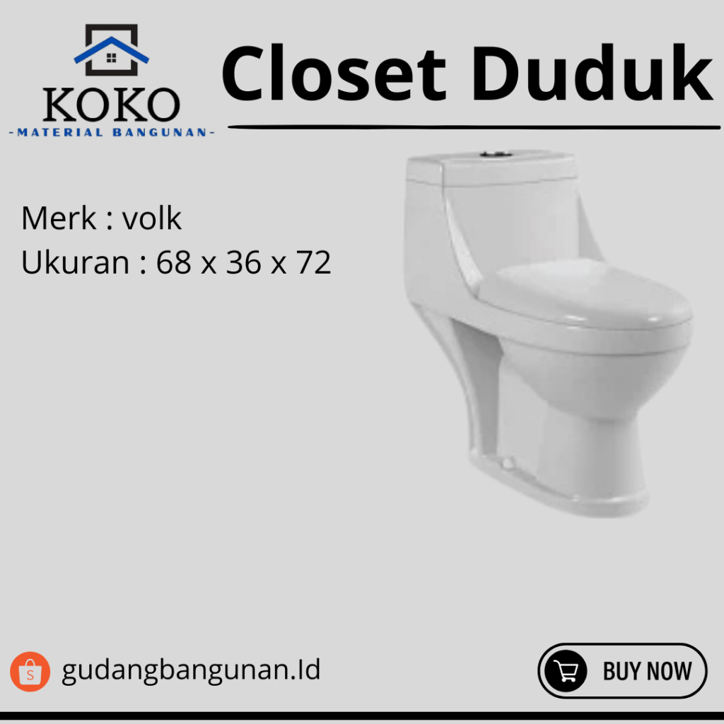 closet duduk volk 9009 ( packing kayu )