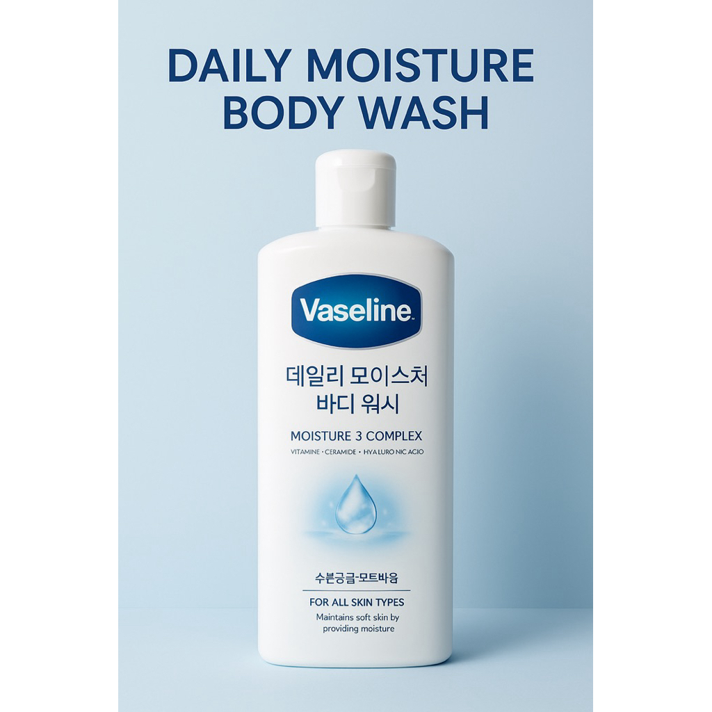 PRELOVED BUNDLING 2pcs BODY WASH MADE IN KOREA VASEL1NE DAILY MOISTURE COMPLEX ALL SKIN TYPES 180mL