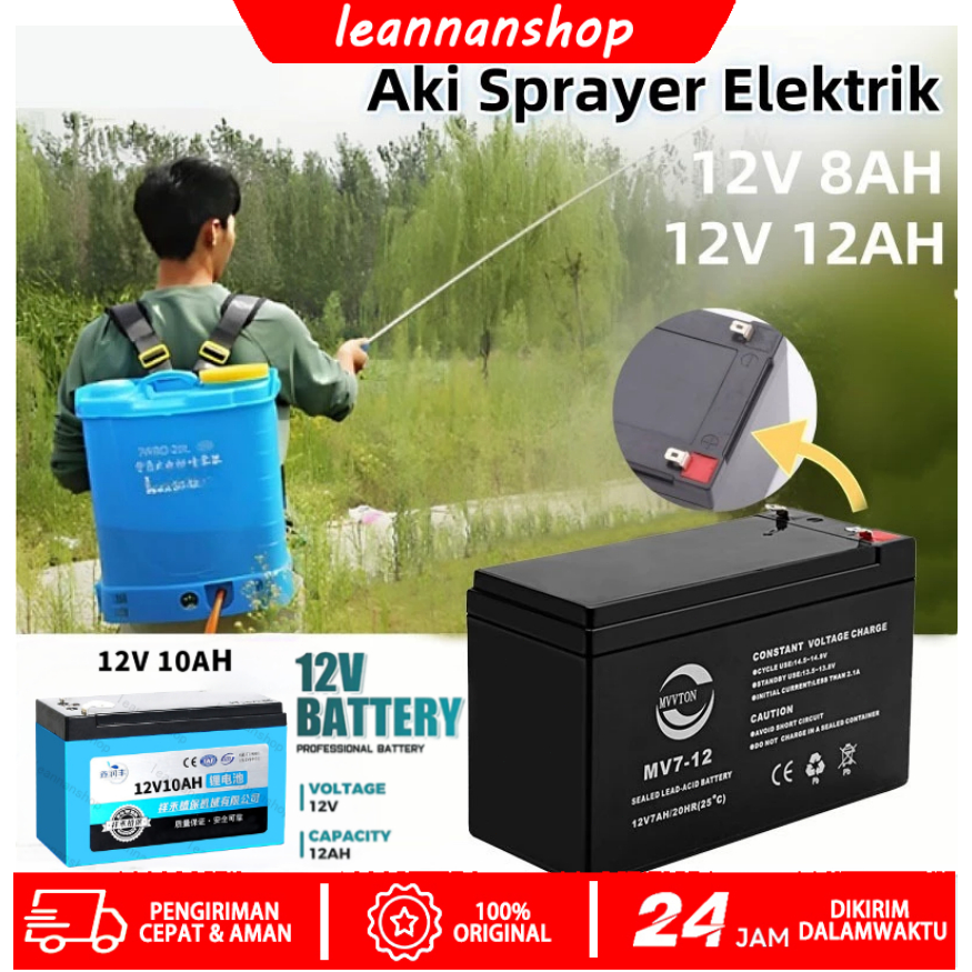 Aki Nagasaki 12V 8/12AH Lithium UPS Sepeda Listrik Tangki Sprayer Elektrik Baterai SELIS