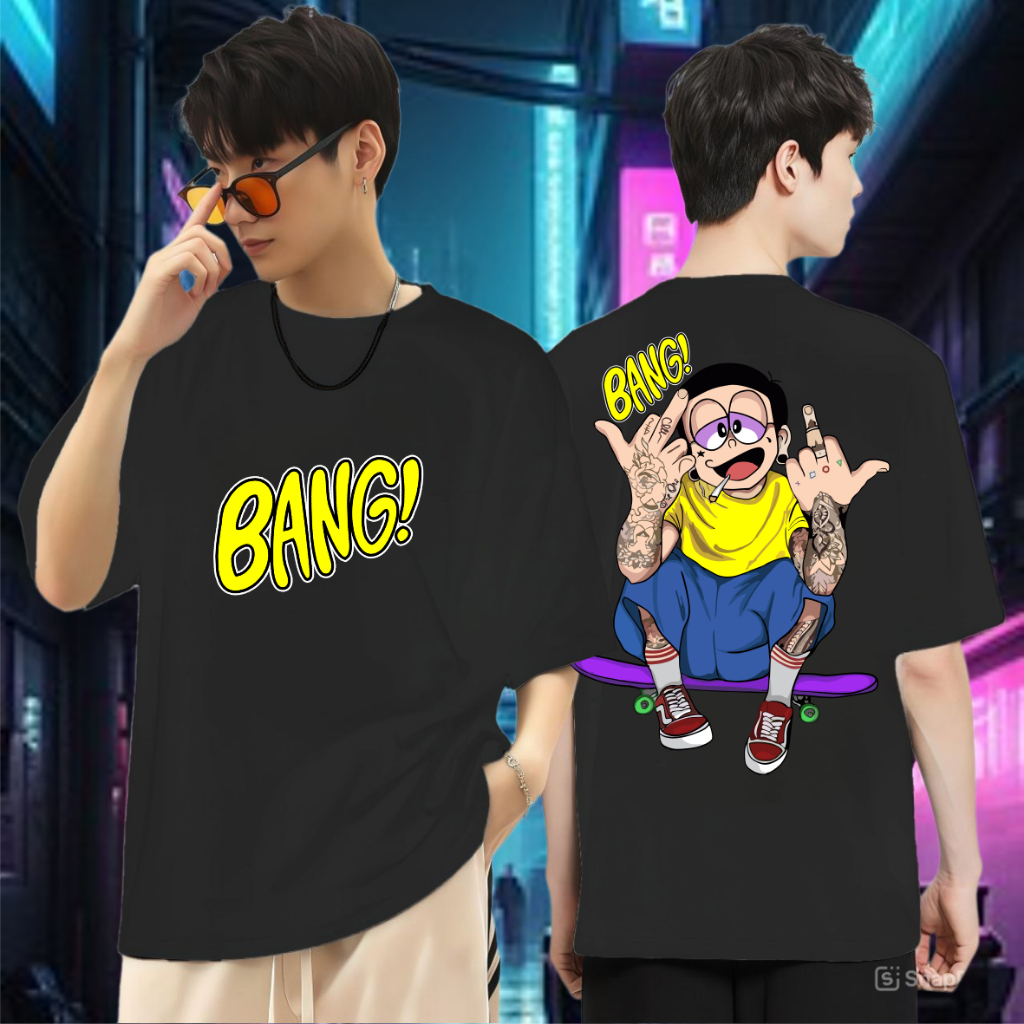 Kaos Distro Pria Tshirt Distro Motif BANG NOBITA  Pakaian Pria / Kaos Distro Premium Cowok Dewasa
