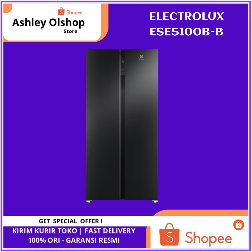 Kulkas Electrolux ESE5100B-B Side by Side Kulkas 600 Series Electrolux 505 Liter ESE5100BB