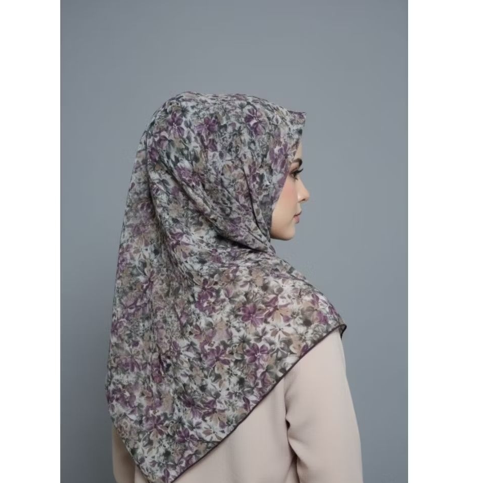 hijab motif bunga kecil