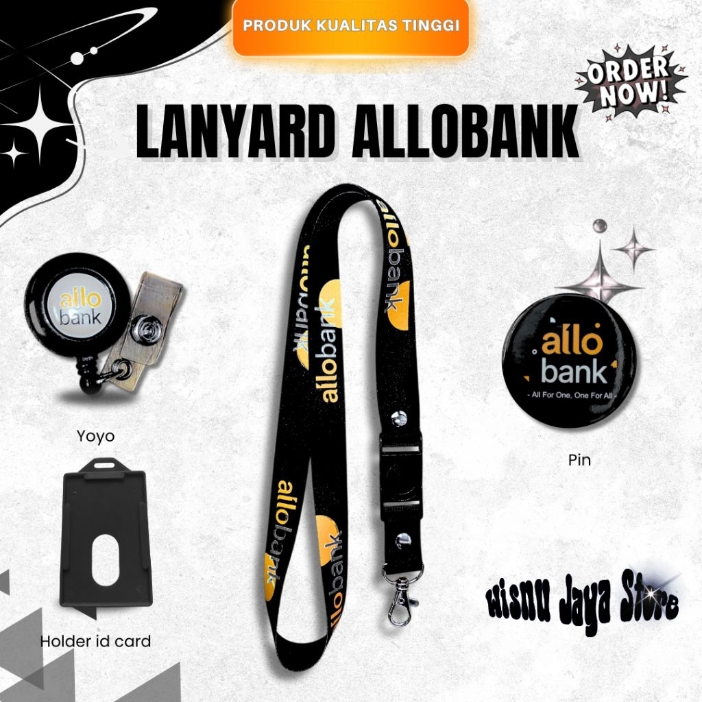 Lanyard Tali ID Card Allo Bank – Grosir Lanyard Tersedia Banyak Pilihan - Paling Laku di Shopee