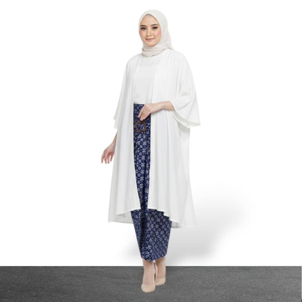 Rok Lilit Batik Wanita Modern  – Rok Instan Motif Etnik Elegan (Maroon/Hitam/Biru)