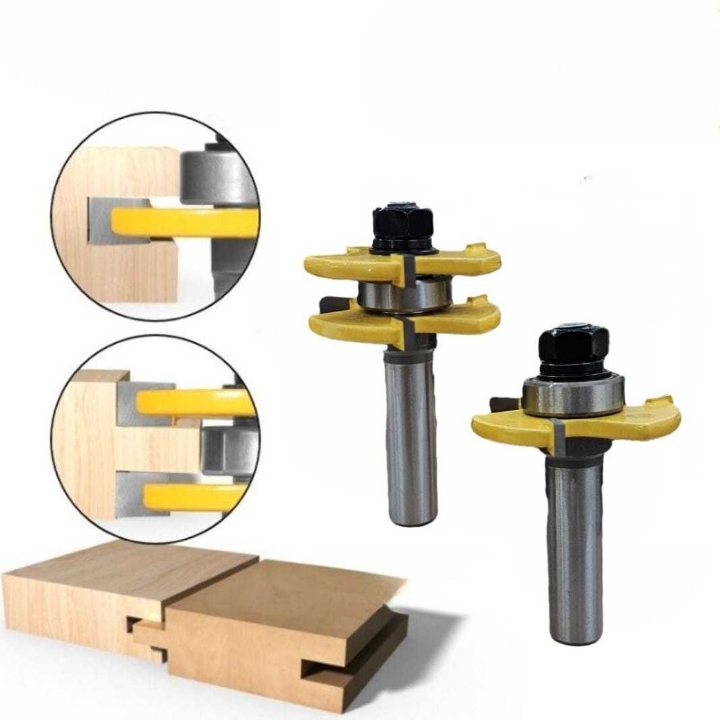 2pcs Mata Bor Profil Pembuat Parit Sambungan Kayu Kusen Pintu Jendela 12.7mm-YTG