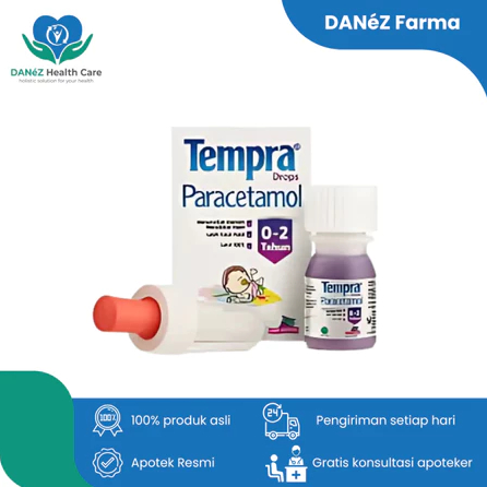 TEMPRA PARACETAMOL DROP RASA ANGGUR SIRUP 60ML OBAT PENURUN DEMAM BAYI