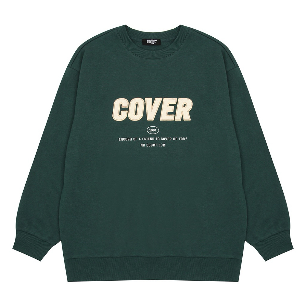 sweatshirt crewneck bordir Towel COVER dari Ecolier size M