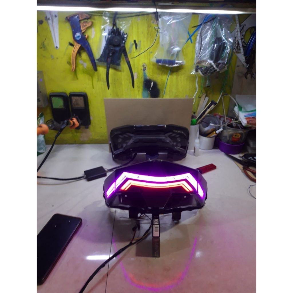 lampu belakang RGB vario 150/125new - stoplamp custom vario 150/125new