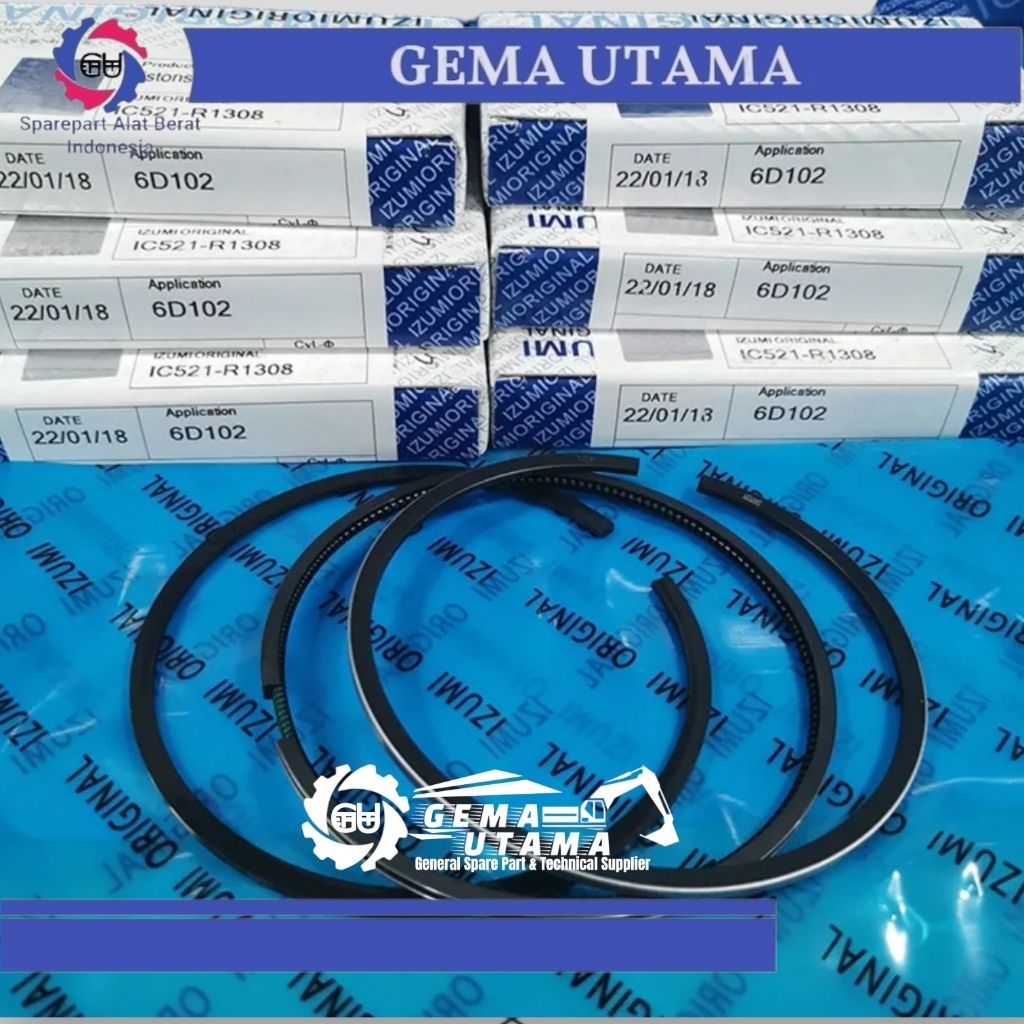 IZUMI ORIGINAL - Ring Piston PC200-7 / Ring Piston 6D102, Excavator komatsu PC200-7