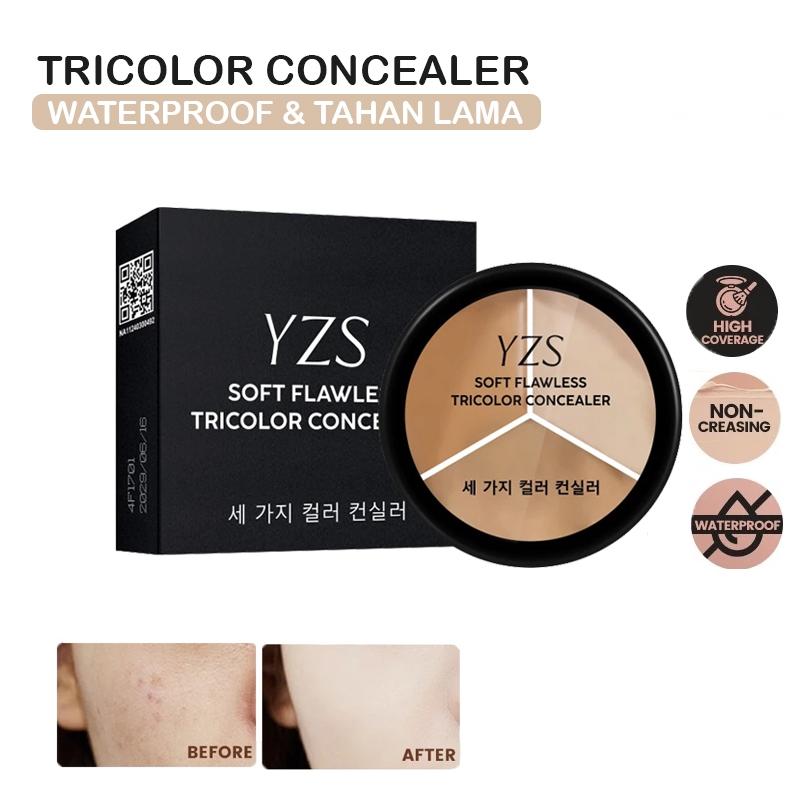 YZS Tricolor Concealer Make Up 3 Warna Krim