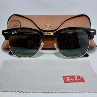 Kacamata Rayban Clubmaster RB3016 Lensa kaca gold black second