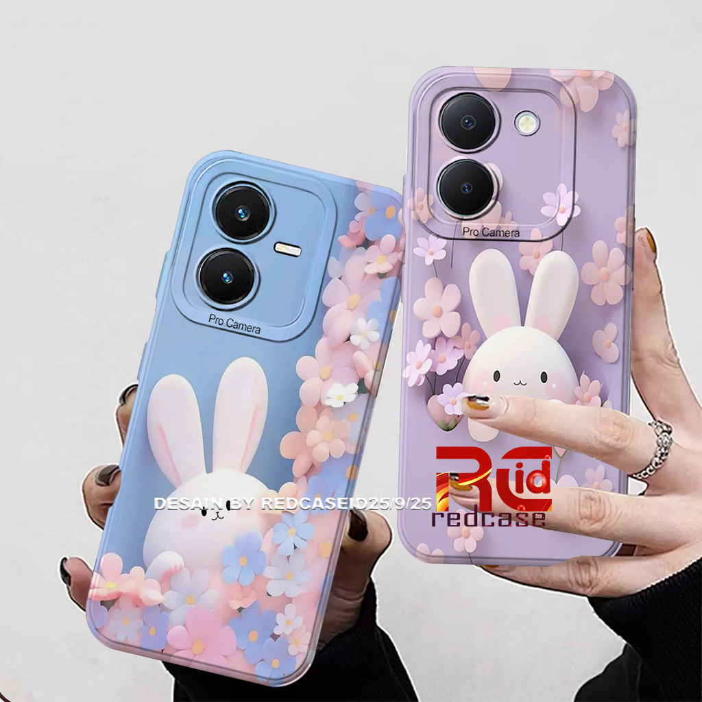Case Hp Vivo Y27S / Y27 / Y36 / Y17S / Y22 / Y35 - Motif Karakter Kelinci Lucu - Softcase Custom