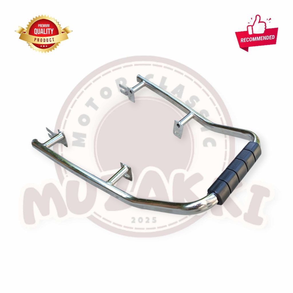 Behel Begel Belakang Motor Honda Supra X Supra Lama Krom Besi Tebal