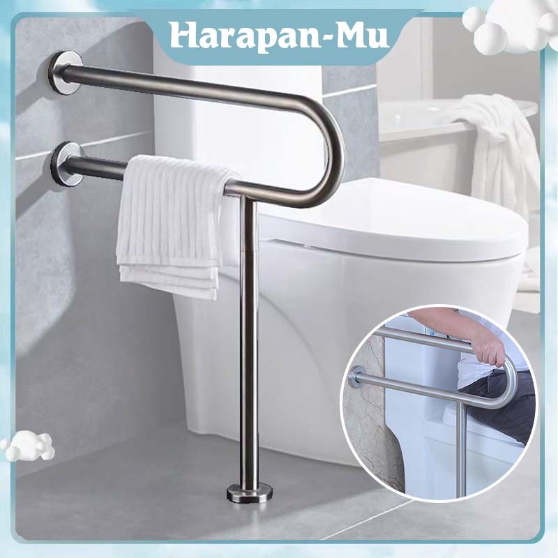 70*70CM Pegangan Kloset Lansia / Grab Bar Kamar Mandi / Grab Bar Kamar Mandi