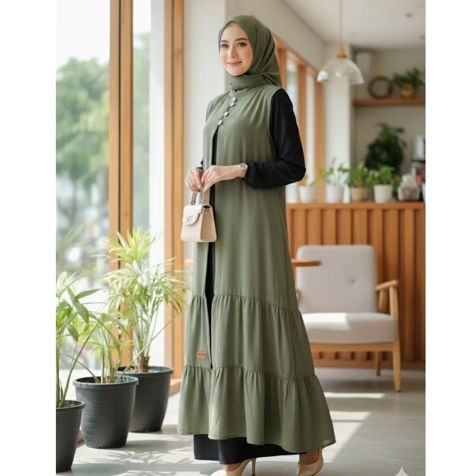 Cardigan tanpa lengan/Outer long