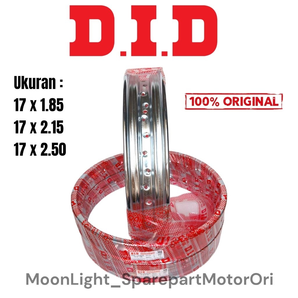 VELG RING RIM 17 VIXION VERZA CB150R CBR NINJA RING 17 CROME 185 215 250 X 17 DID