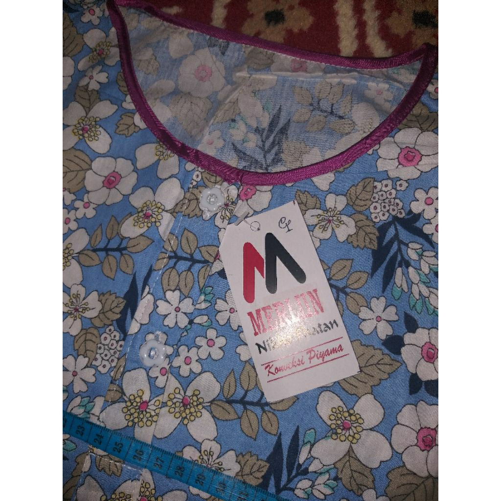 Baju Tidur Wanita Merlin - Setelan Katun Jepang - Merlin Piyama - Setelan cp Merlin