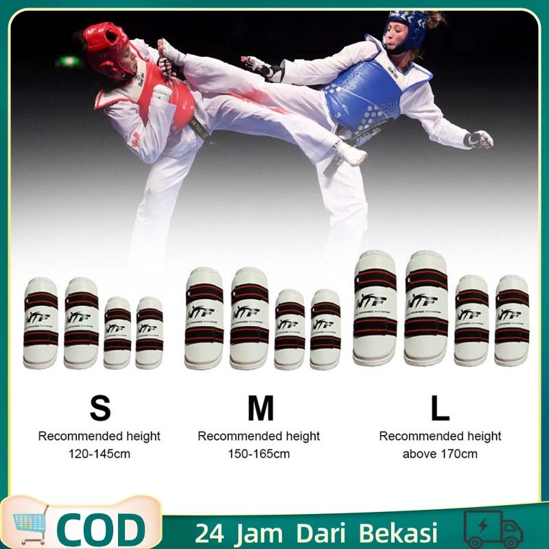 4pcs/set Pelindung Tangan Kaki Taekwondo Arm Guard Taekwondo Foot Protector Taekwondo