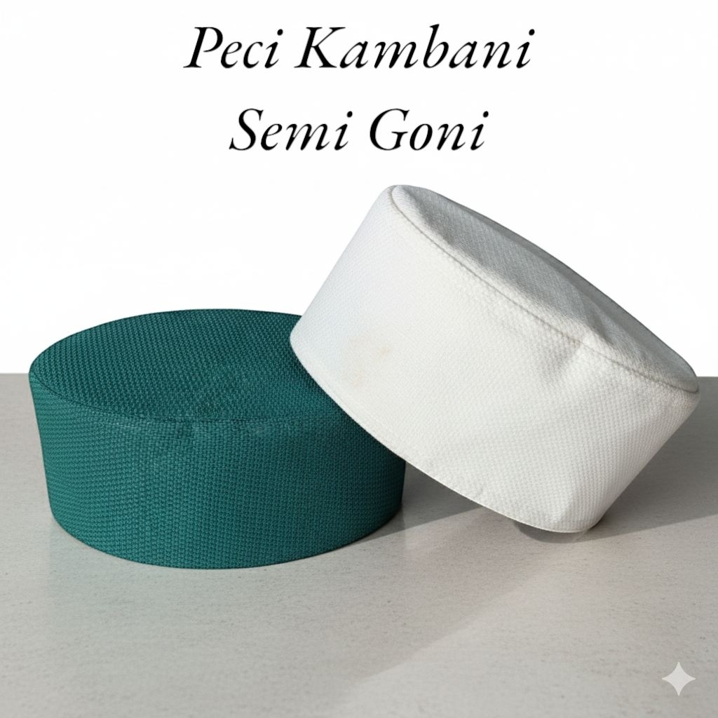 Peci Kopiah Songkok Putih Polos / Peci Songkok Hijau Polos / Songkok Rajut Pria Dewasa / Peci Goni