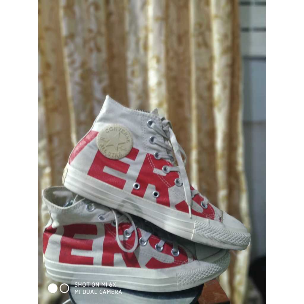 Sepatu Converse All Star High White Big Logo 39/245 Second Original