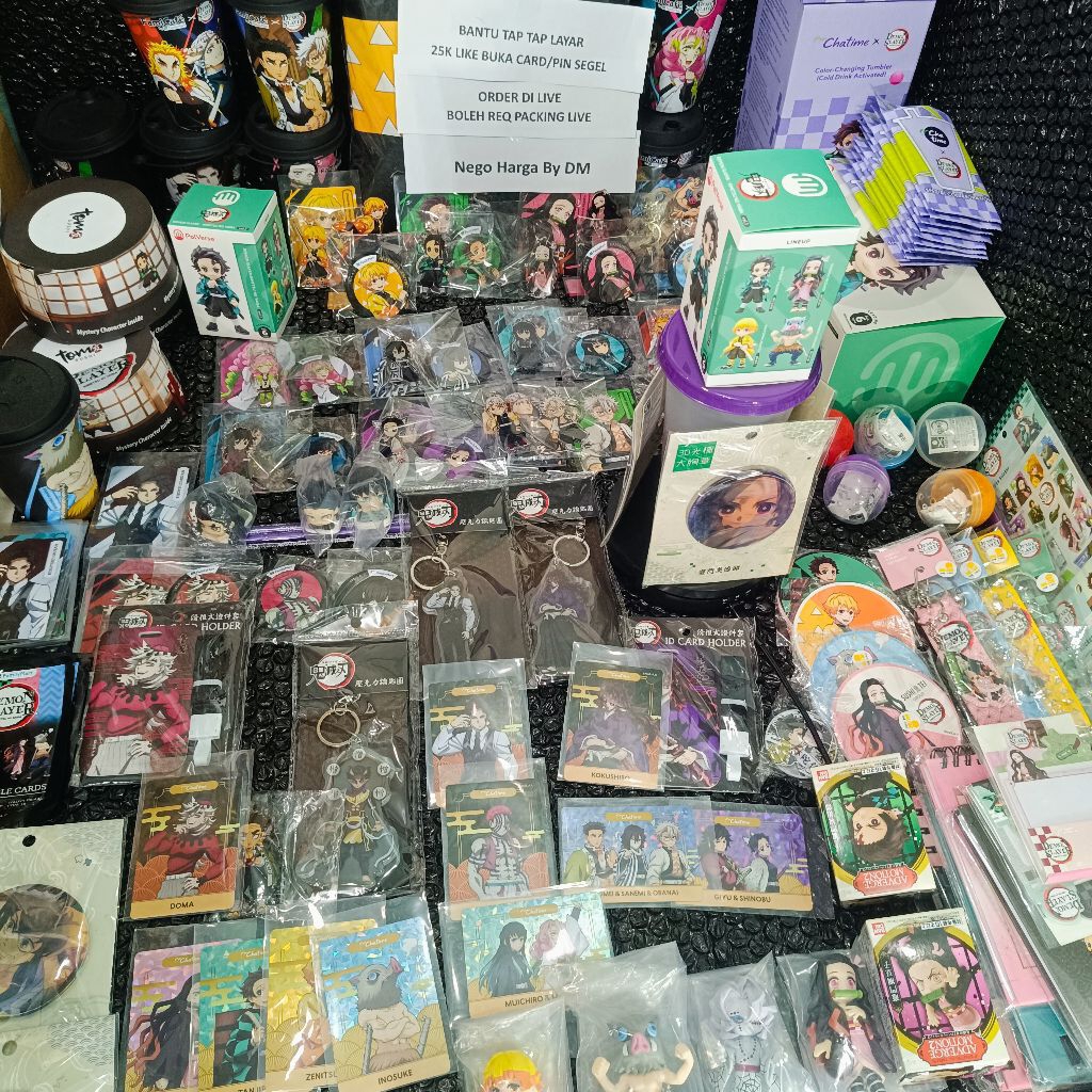 Terlengkap Demon Slayer KNY Kimetsu No Yaiba X Family Mart X Tom Sushi / Sushi Tei X Chatime Card Ke