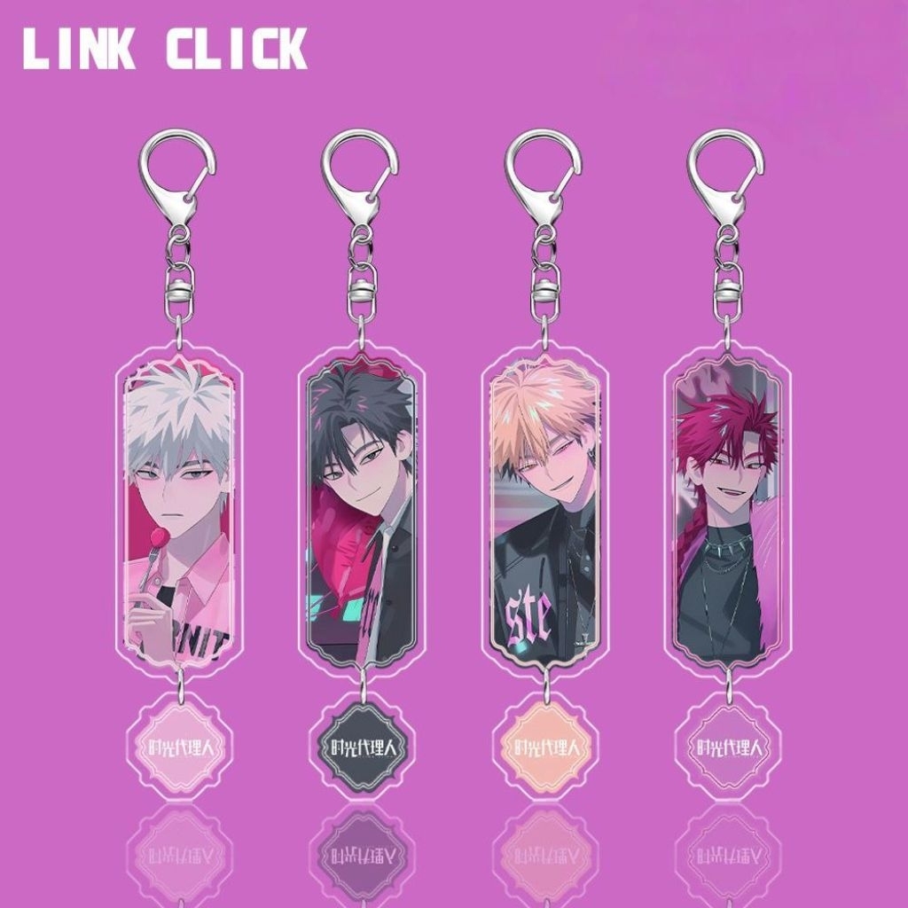 Gantungan Kunci Banner Karakter Link Click Akrilik Bening Transparan Keychain Hadiah Anime Kawai Kad