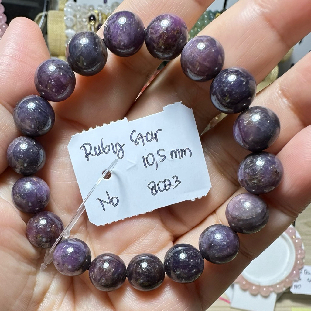 Gelang batu alam Ruby Star