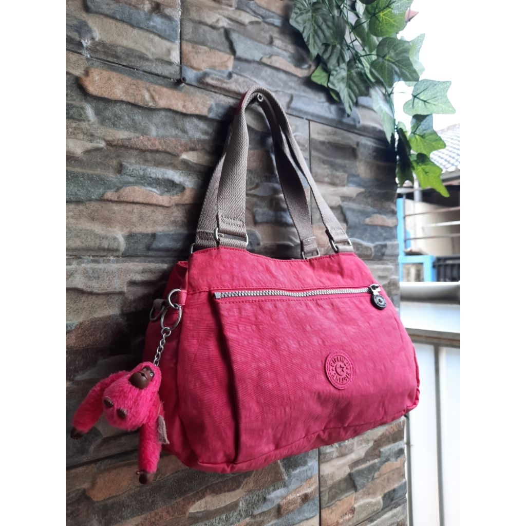 Tenteng Merah KIPLING - TAS PRELOVED BRANDED ORIGINAL