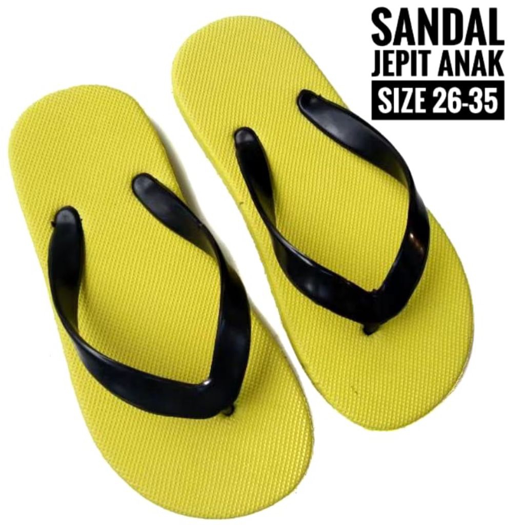 Sandal Jepit Anak Laki - Laki Polos Terlaris UK 26-35