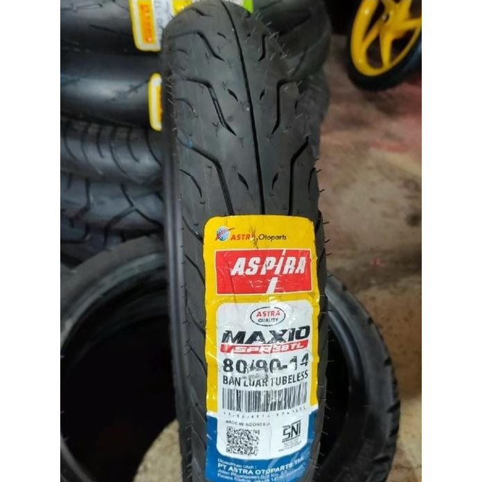 BAN TUBELESS ASPIRA 80/90-14 MAXIO SPR38 / SPR 38 kembang HONDA