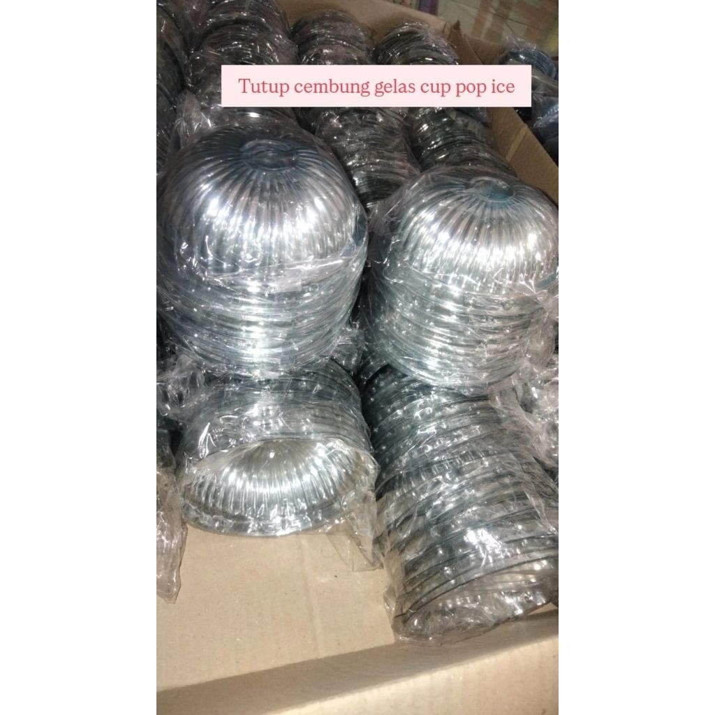 Tutup Cembung Cup Plastik Pop Ice / Es Jus / Boba