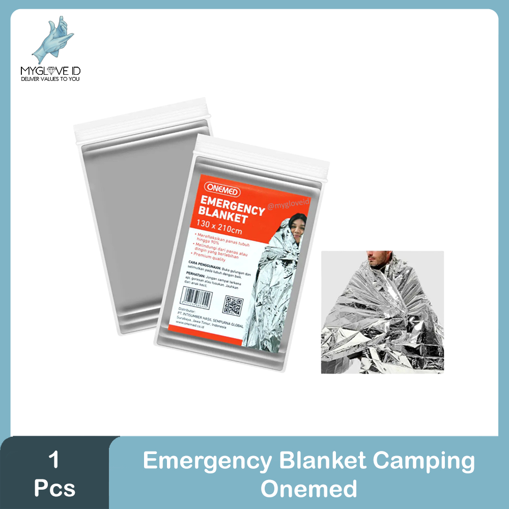 Emergency Blanket Thermal Insulation / Selimut Darurat Camping Onemed