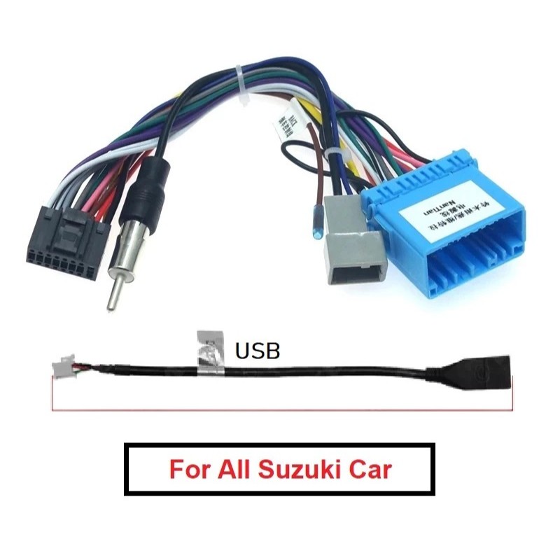 Kabel Soket PNP Headunit Android Suzuki Ignis Jimny Karimun Wagon R Splash Swift SX4 X-Over