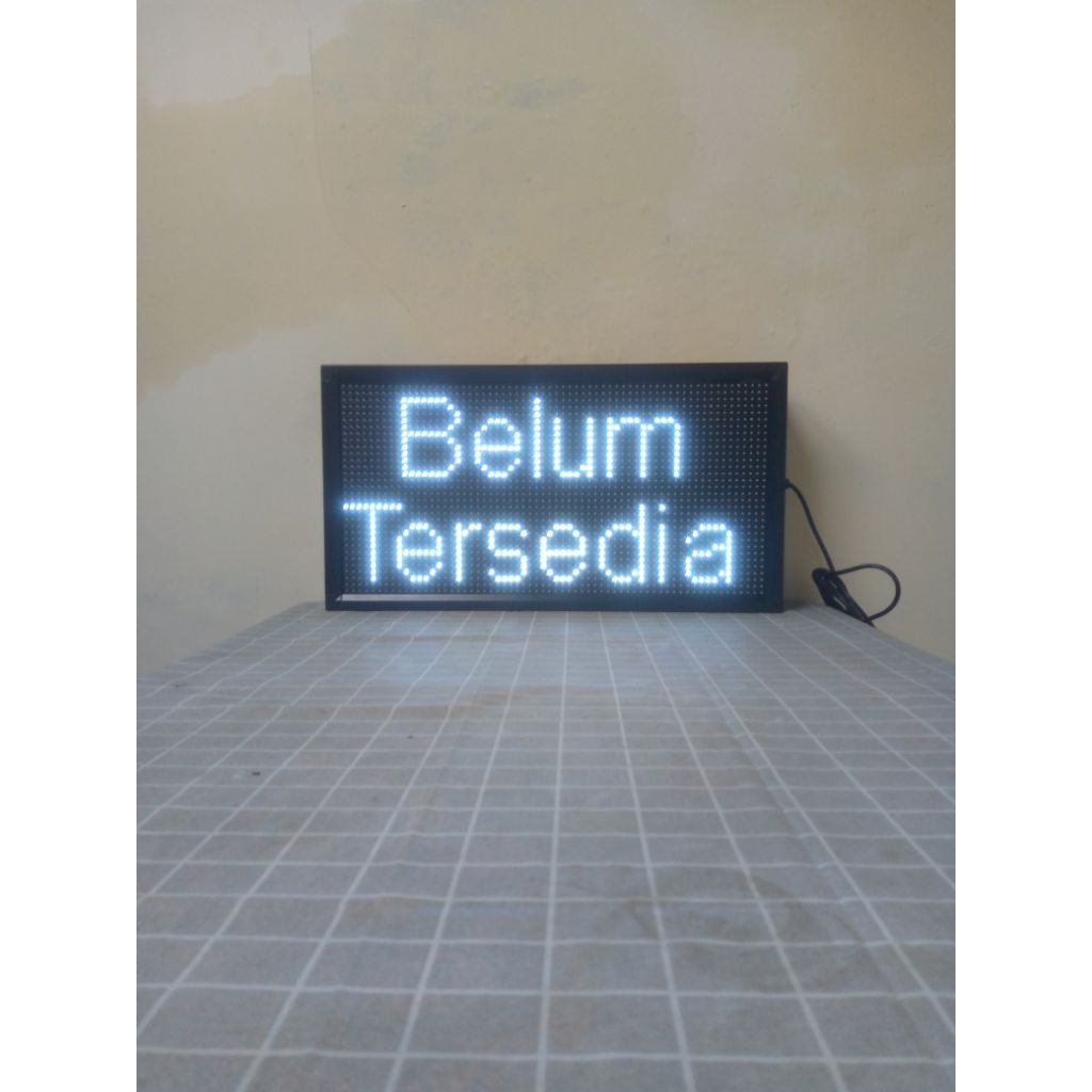 RUNNING TEXT TOTEM SPBU ( 64X32 ) P.10 LED PUTIH DIP ( OUTDOOR )